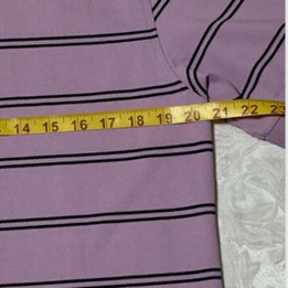 Brooks Brothers Mens Striped Polo Shirt Size M Cotton Purple Short Sleeve Shirt - Picture 7 of 9